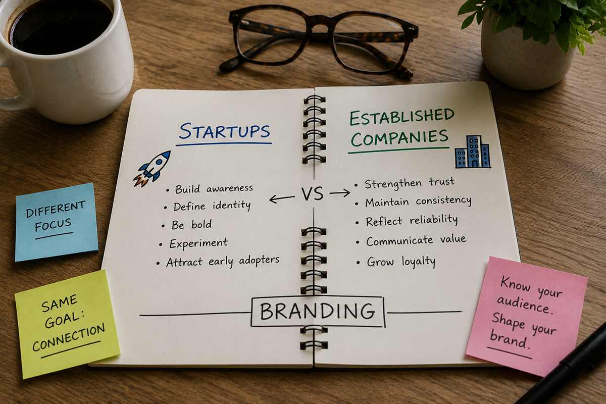 Branding for startups and established companies